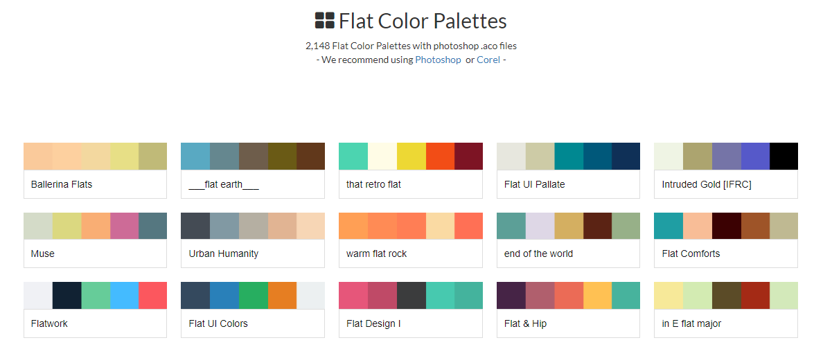 Flat Color Palettes