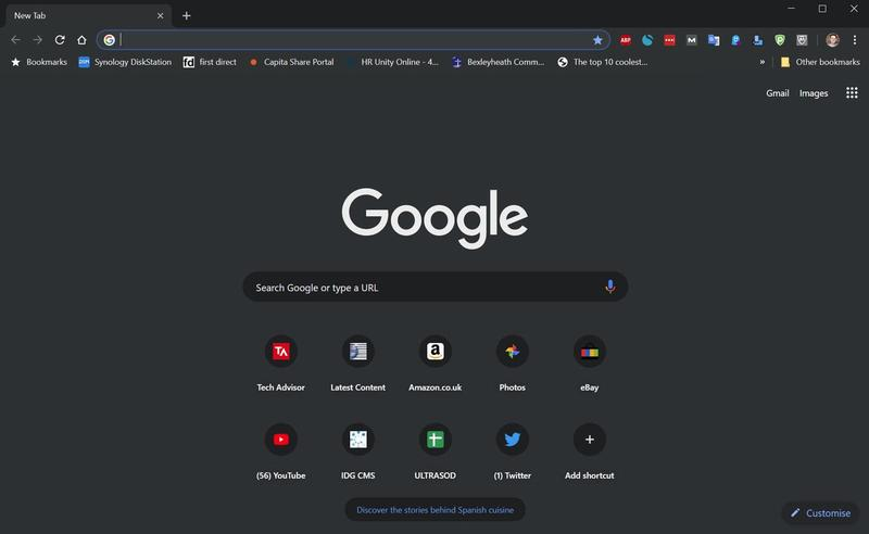 Тёмный режим в Google Chrome
